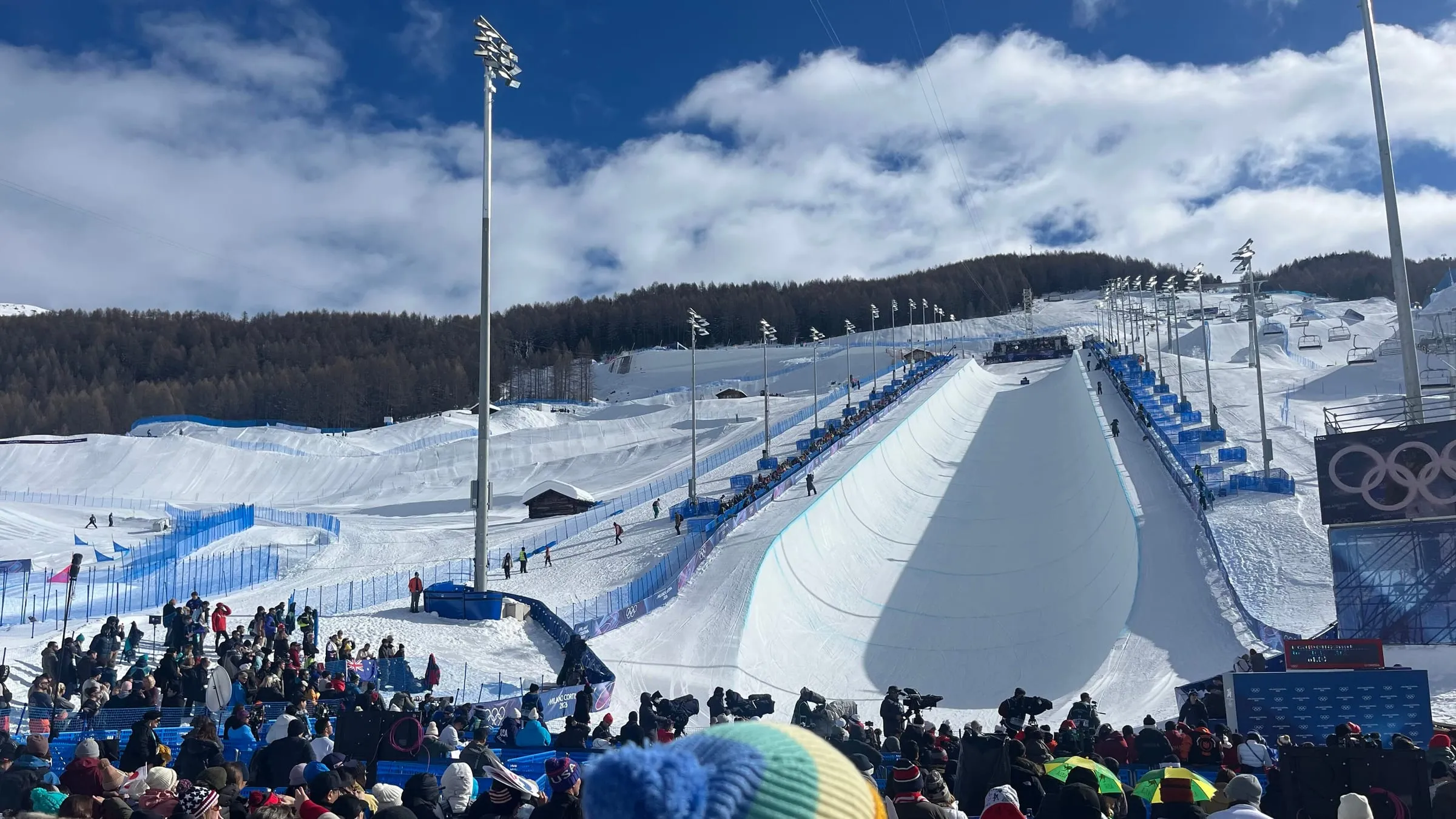 Snowboard halfpipe at the Livigno Snow Park during the 2026 Winter Olympics