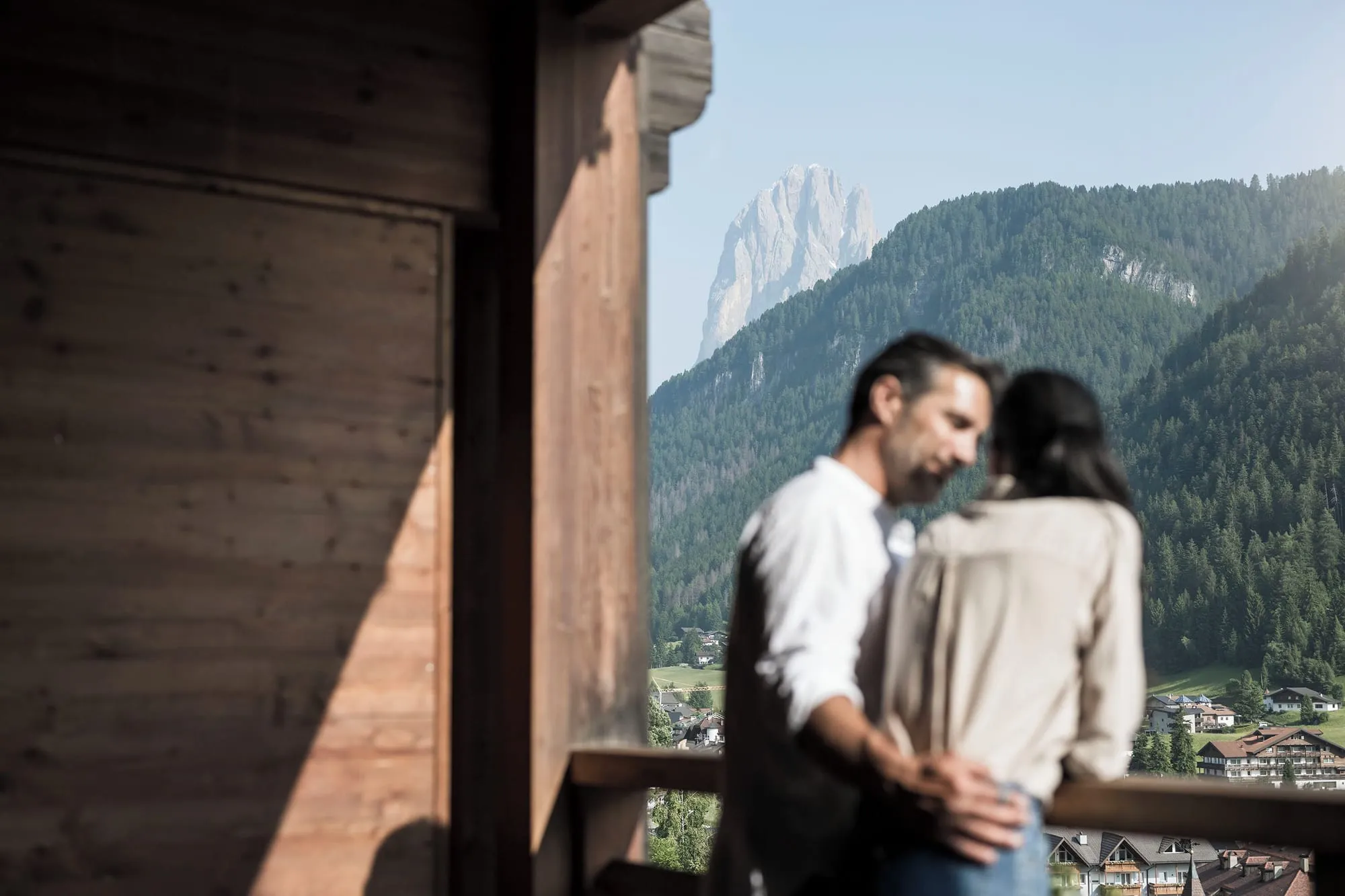 ADLER Spa Resort Dolomiti: balcony view over the valley