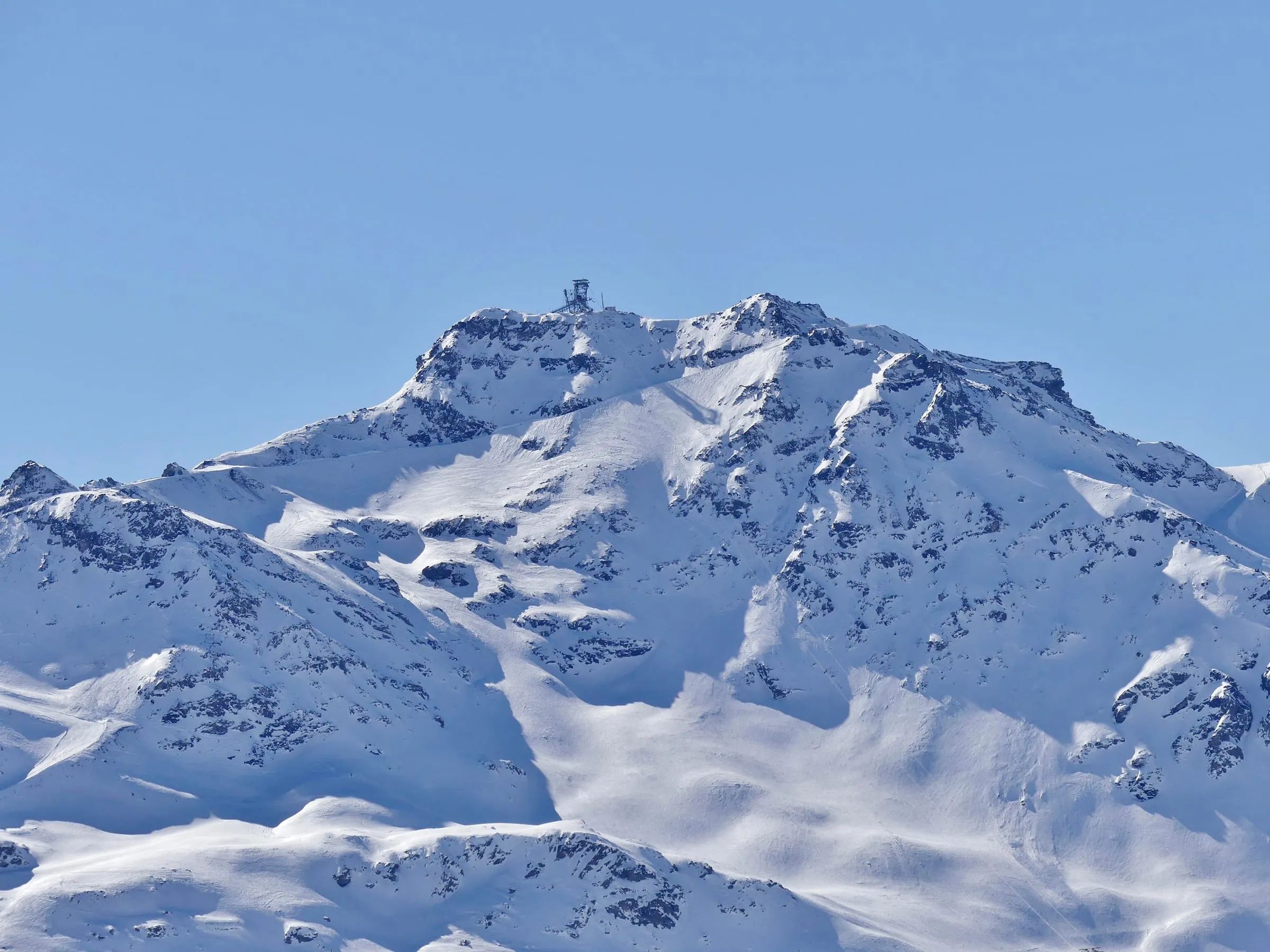 The Cime de Caron above Val Thorens in winter